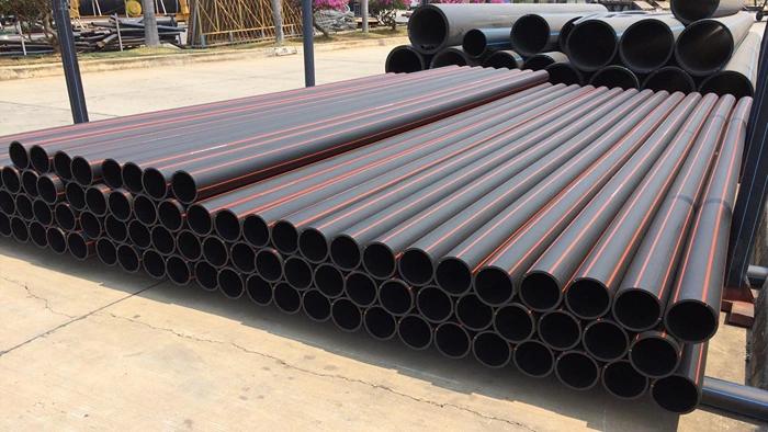 Large stock of HDPE pipes