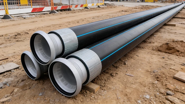 Mining fluid handling system using rigid HDPE pipe