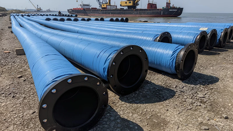Industrial slurry hoses for abrasive material transport