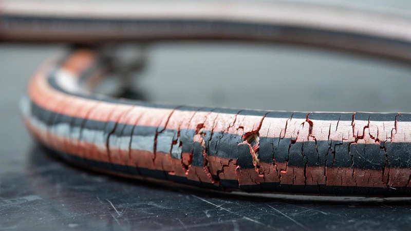 Abrasive slurry hose system facing rapid wear, tight routing, and alignment challenges