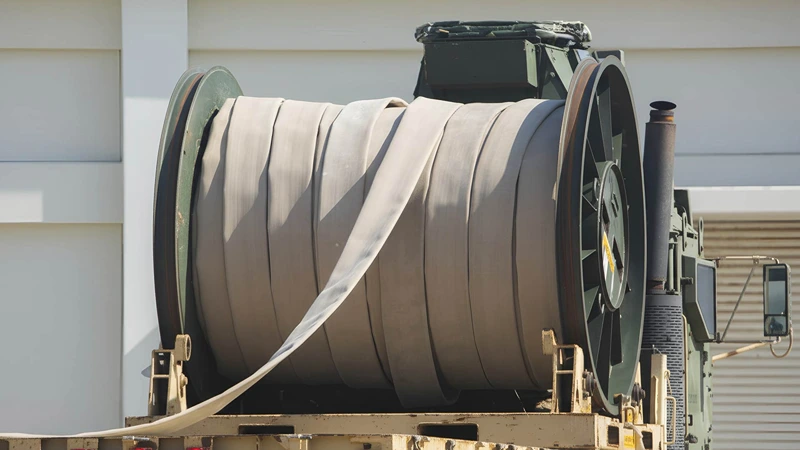 Primary wastewater treatment stage with large pipes