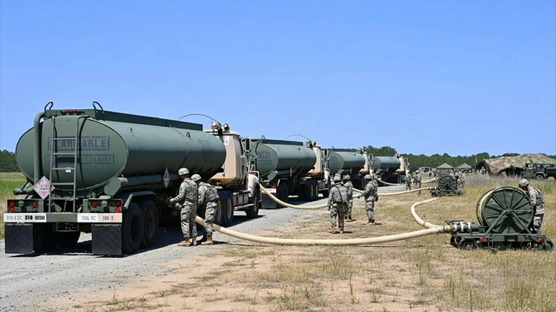 Industrial wastewater treatment plant removing contaminants