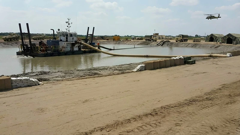 Primary wastewater treatment stage with large pipes