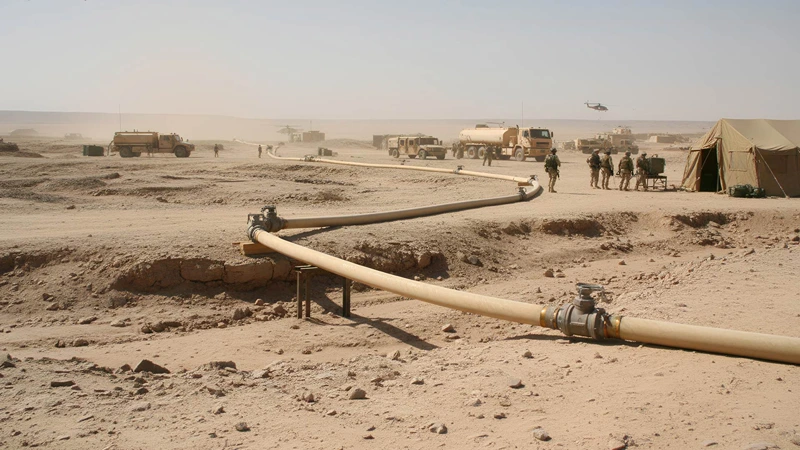 Primary wastewater treatment stage with large pipes