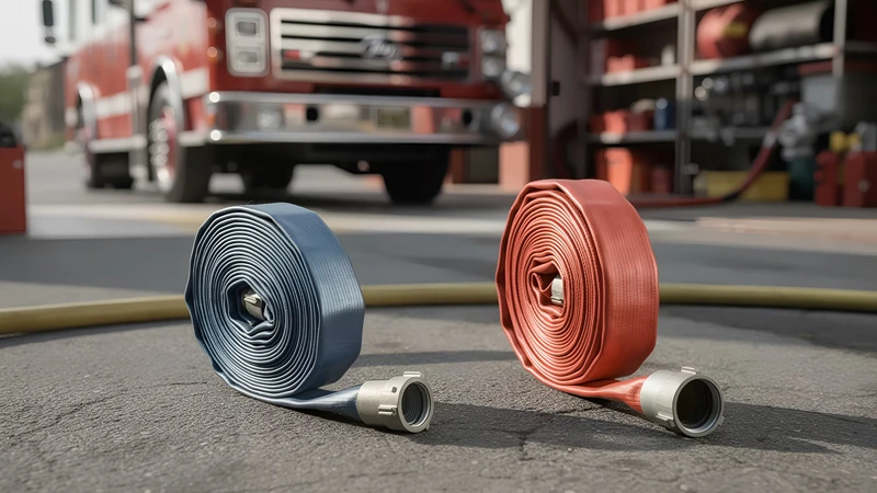 Rental Lay Flat hoses and pipes for firefighting operations