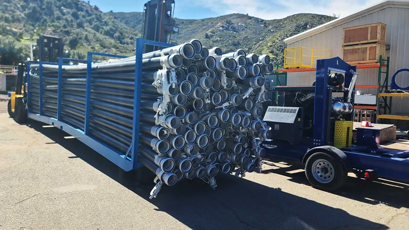 Bauer-style ball-lock coupling connected to HDPE piping