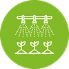 Icon representing premium lay flat hose used as pressurized supply lines for traveler and reel irrigation systems in large-acreage farming operations
