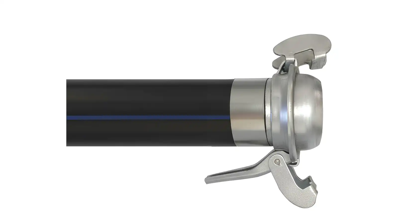 Heavy-duty Armour Guard lay flat hose connected to efficient fluid transfer manifolds.