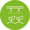 Icon representing agricultural irrigation and water distribution systems using HDPE water pipe fittings