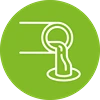 Icon representing temporary dewatering and bypass pumping systems using HDPE pipe and fittings