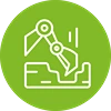 Icon representing HDPE dredging pipe systems for marine slurry transfer and coastal restoration operations